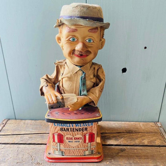 【1960s vintage】おもちゃ 置物 ブリキ バーテンダー ディスプレイ