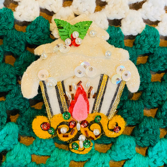 【vintage】フェルトのクリスマスオーナメント⑥