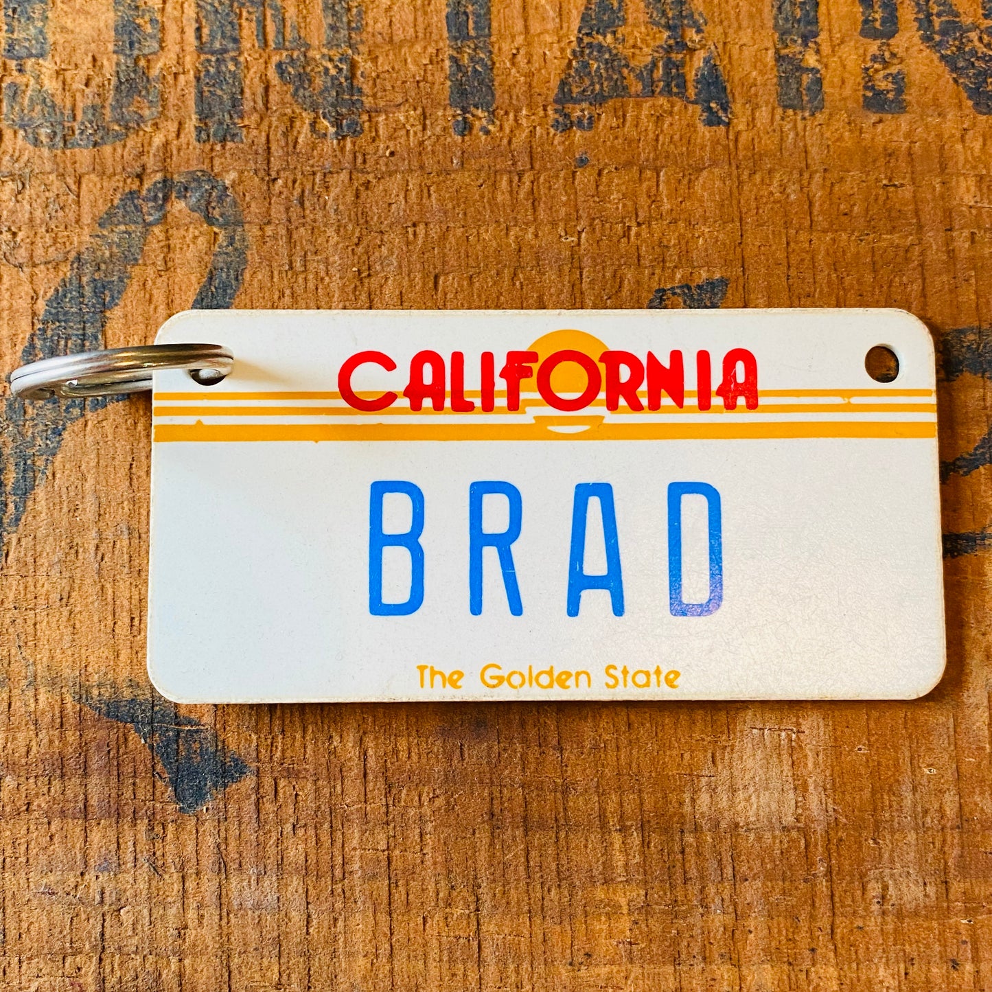 【1980s USA vintage】ネームプレート キーホルダー BRAD
