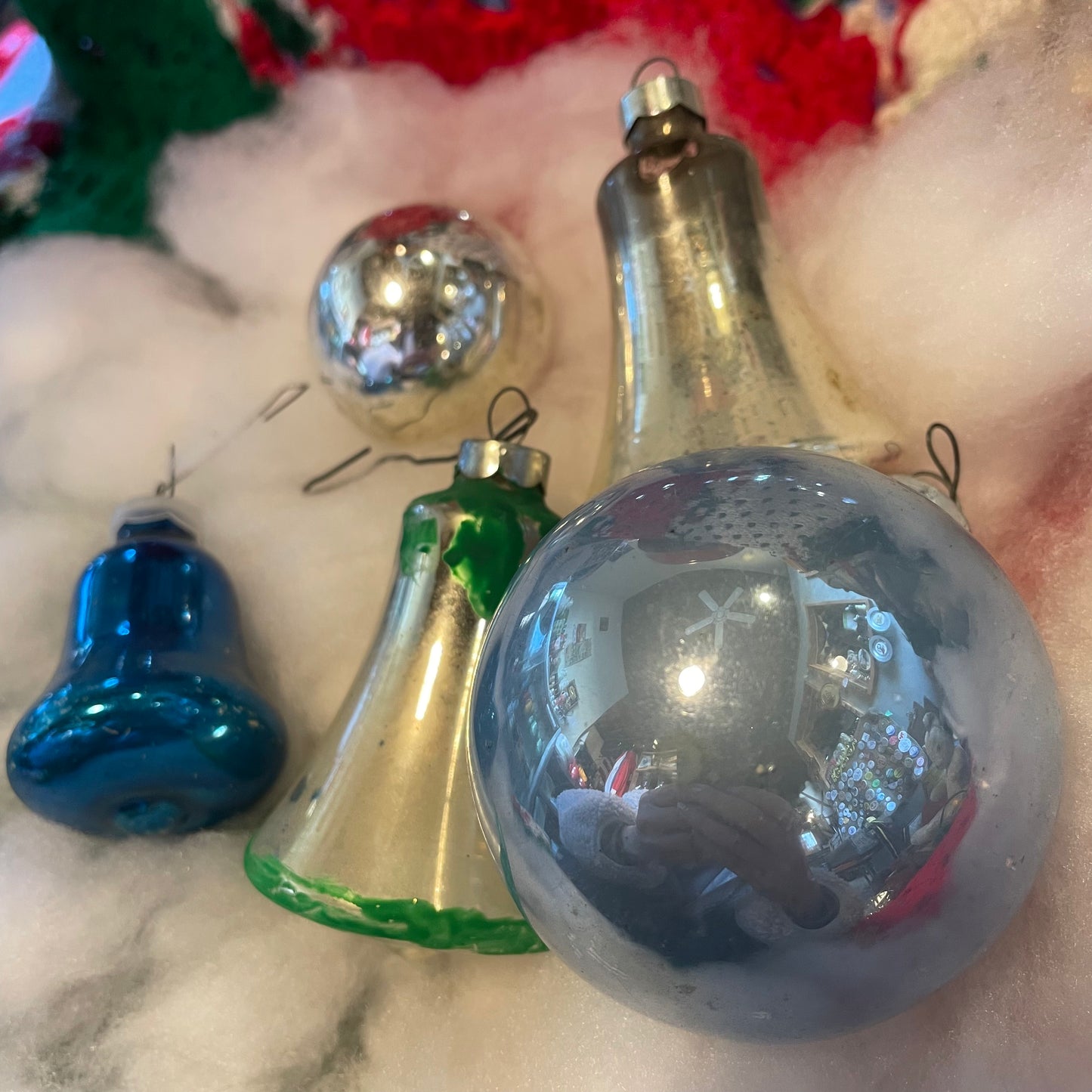 【USA vintage】クリスマスオーナメント セット(青)