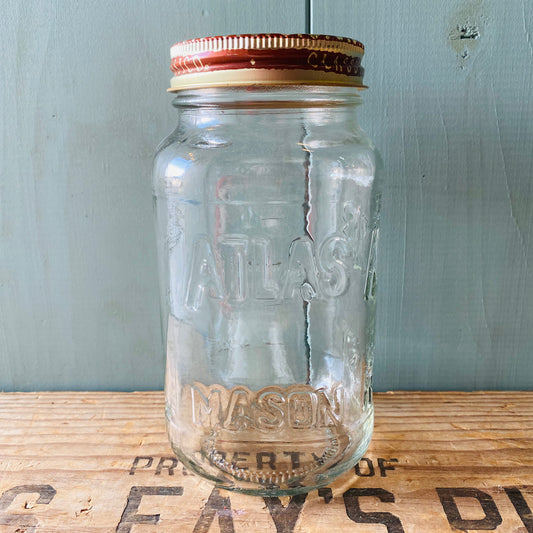【vintage】ATLAS CLASSICO パスタソース ガラスジャー 瓶