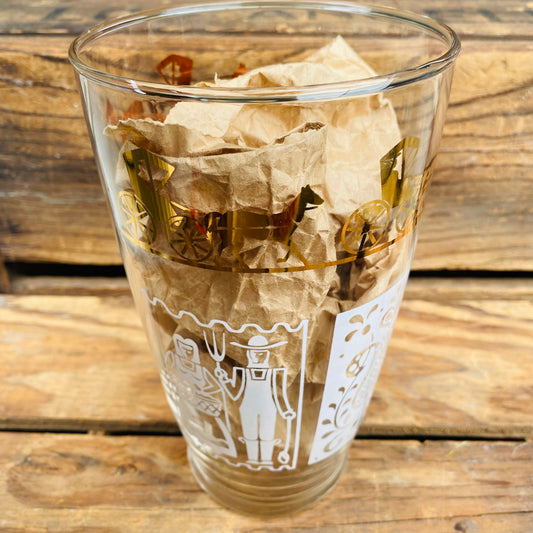 【1960s USA vintage】アーミッシュ ファーマー グラス コップ