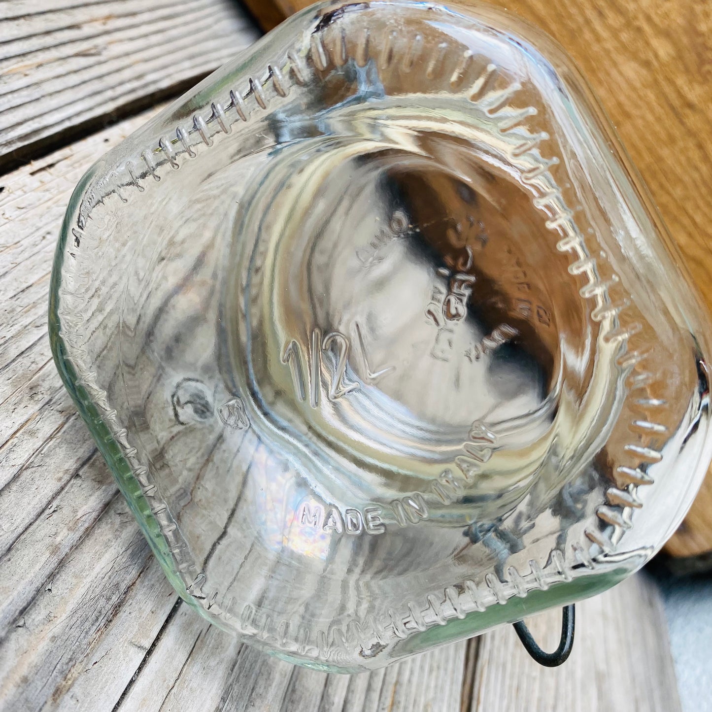 【Italy vintage】FIDENZA ガラスジャー 瓶 保存容器