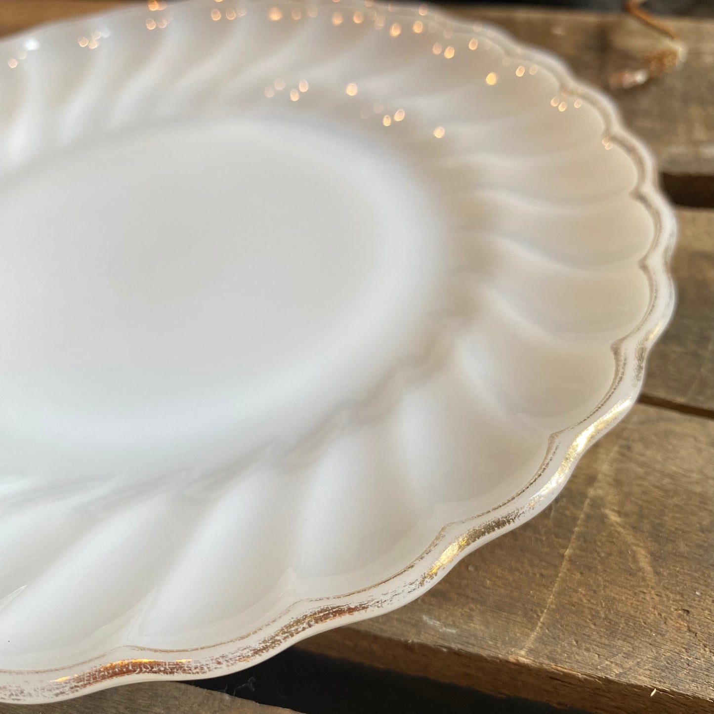 【1960s USA vintage】 FIRE KING ゴールドリム プレート ②