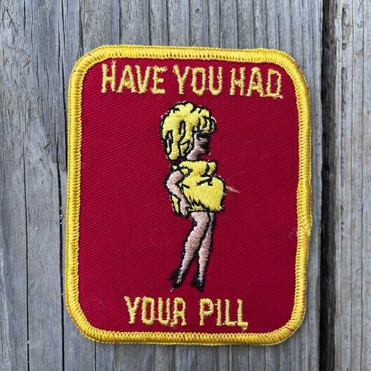 【USA vintage】ワッペン Have you had your pill