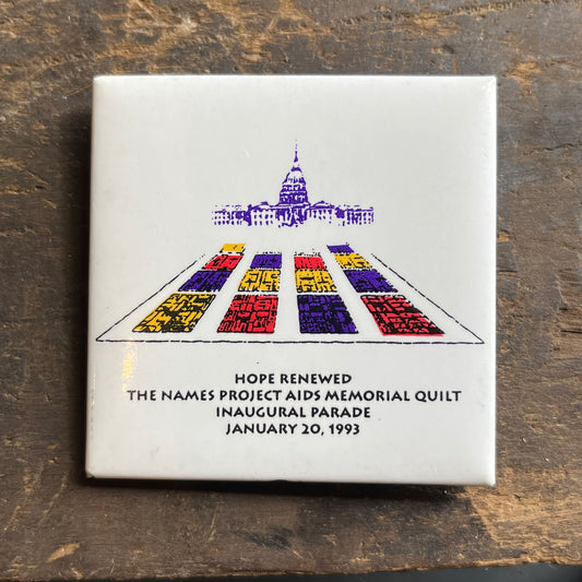【USA vintage】缶バッジ AIDS MEMORIAL