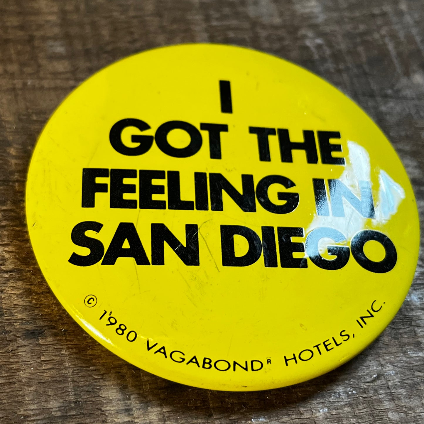 【USA vintage】I GOT THE FEELING IN SAN DIEGO 缶バッジ