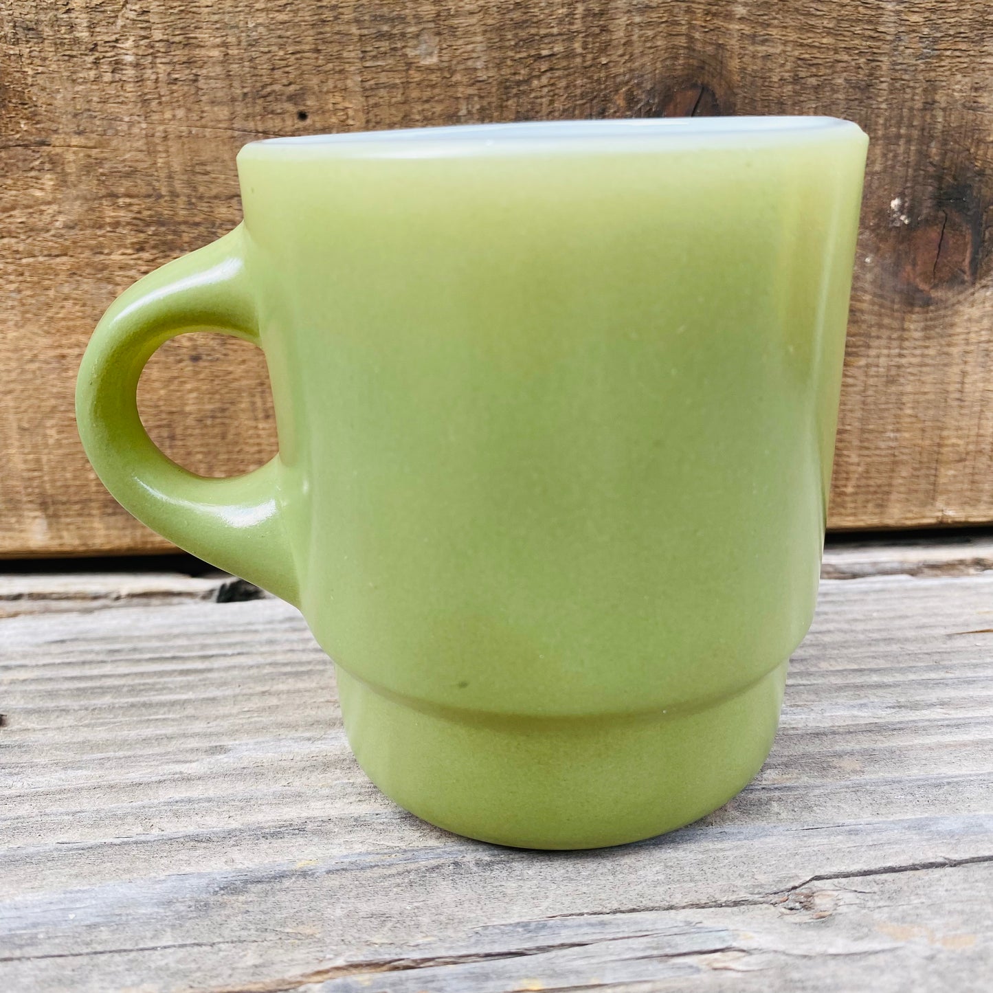 【1960s USA vintage】FIRE KING スタッキングマグ グリーン