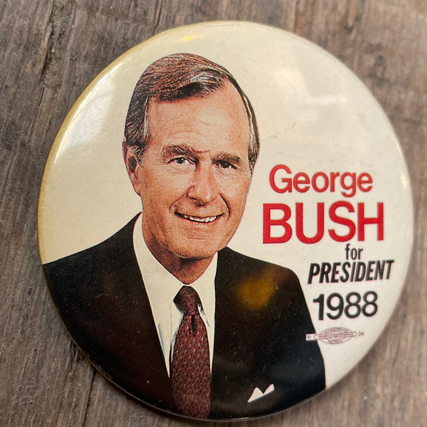 【USA vintage】缶バッジ 大統領選挙 ジョージ・ブッシュ George Bush