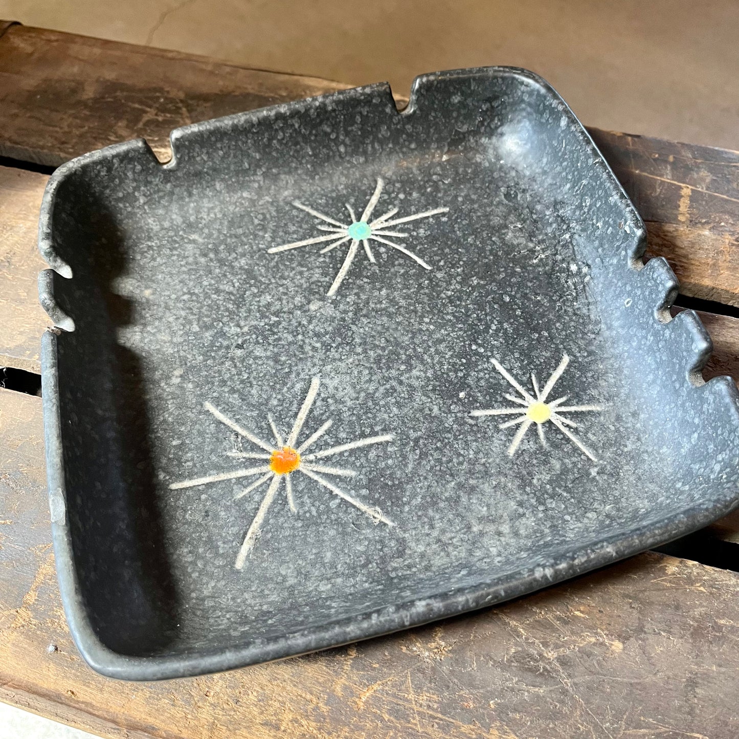 【USA vintage】大きめ陶器の灰皿