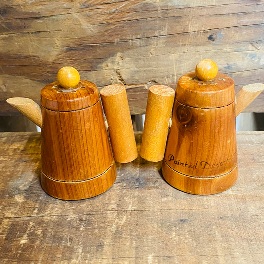 【USA vintage】ソルトアンドペッパー S&P 木製 ポット