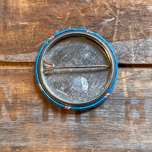 【USA vintage】缶バッジ 1988年大統領選挙キャンペーン デュカキス(青)