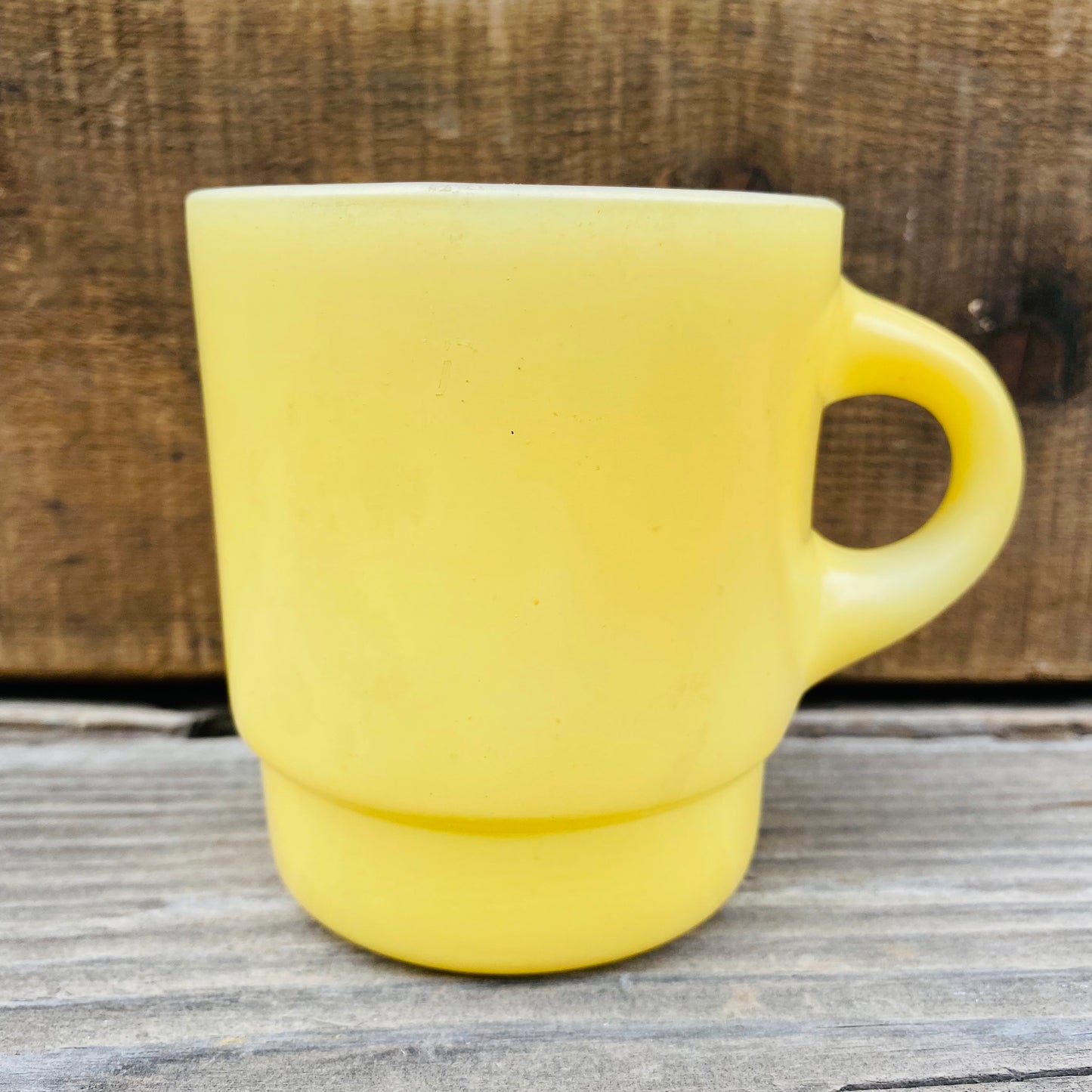 【1960s USA vintage】FIRE KING スタッキングマグ イエロー