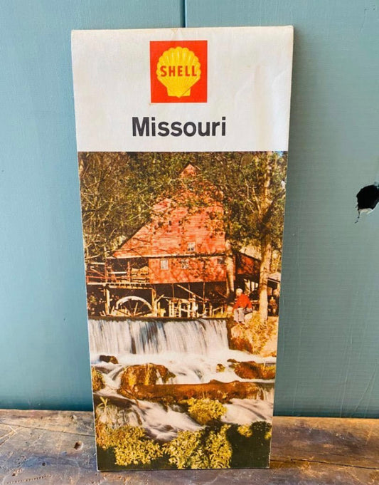 【1966 USA vintage】SHELL Missouri ロードマップ