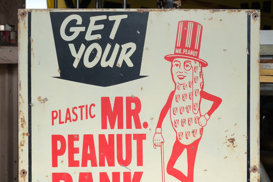 【USA vintage】看板 Mr.PEANUT BANK アメリカ 輸入品 インテリア