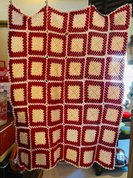 【1970s USA vintage】グラニーブランケット マルチカバー