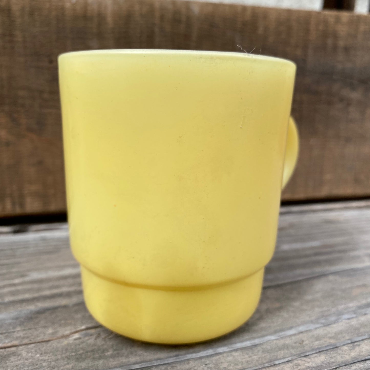 【1960s USA vintage】FIRE KING スタッキングマグ イエロー