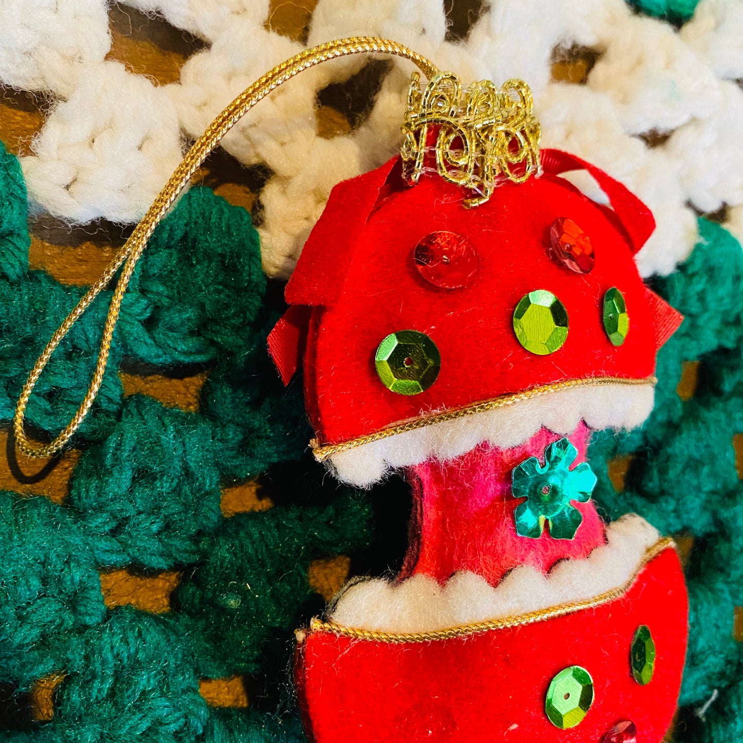 【vintage】フェルトのクリスマスオーナメント①