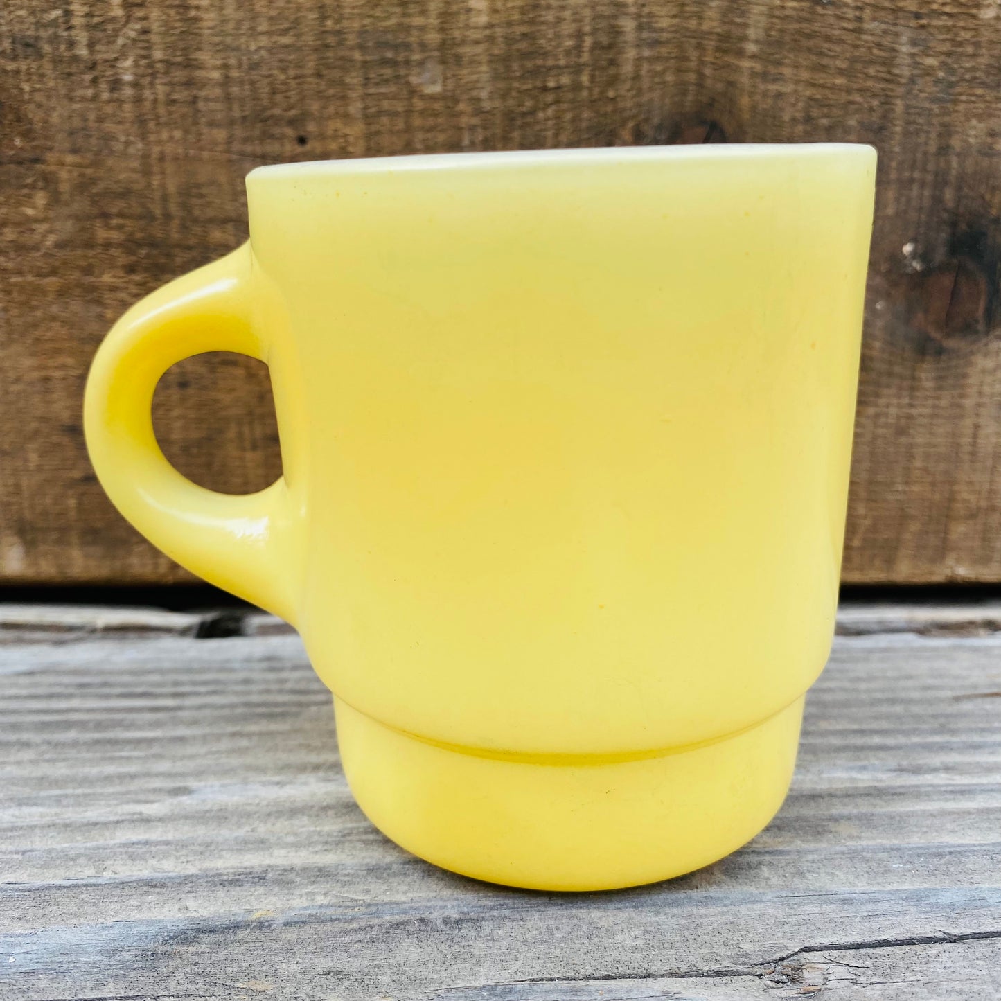 【1960s USA vintage】FIRE KING スタッキングマグ イエロー