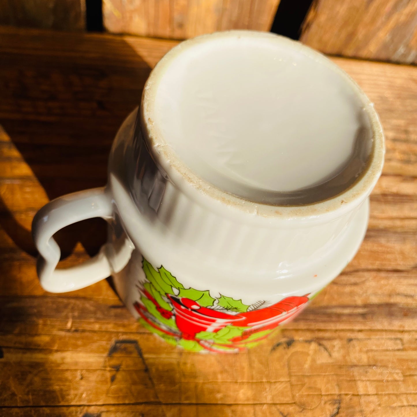 【70s JPN vintage】クリスマスマグカップ ベル&小鳥