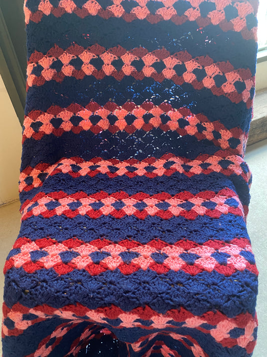 【1970s USA vintage】グラニーブランケット マルチカバー