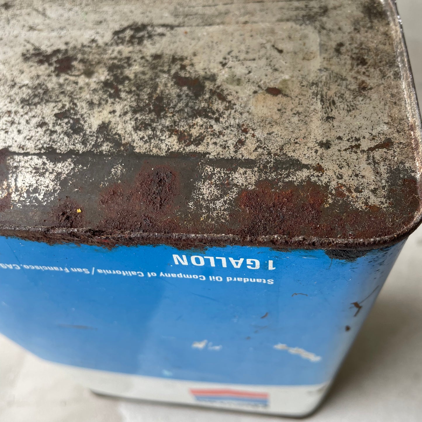 【USA vintage】Chevron 1 gallon can オイル缶