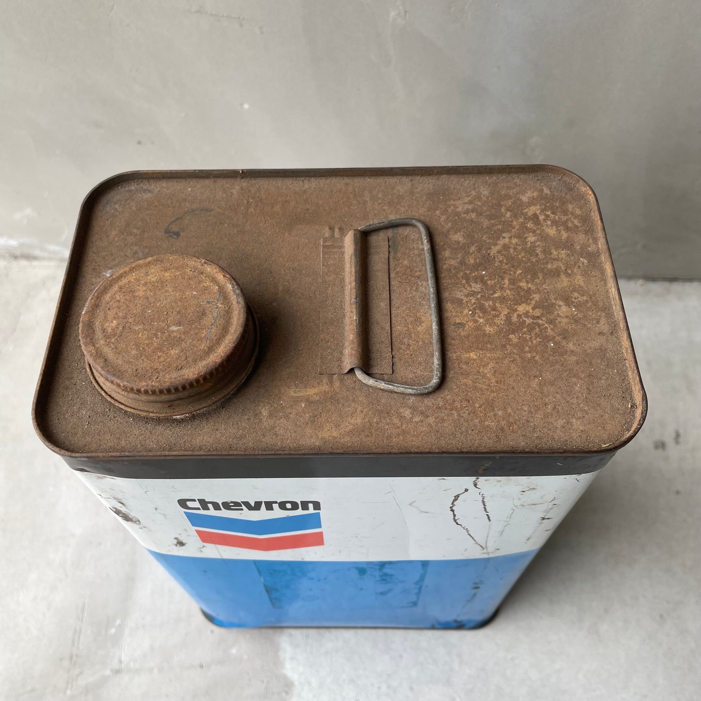 【USA vintage】Chevron 1 gallon can オイル缶
