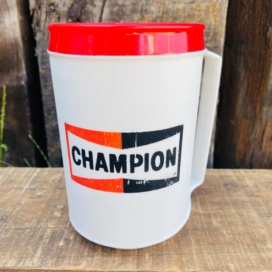 【70’s vintage 】CHAMPION ビンテージ チャンピオン スパークプラグ レーシング プラスチック ビアマグ ビアジョッキ