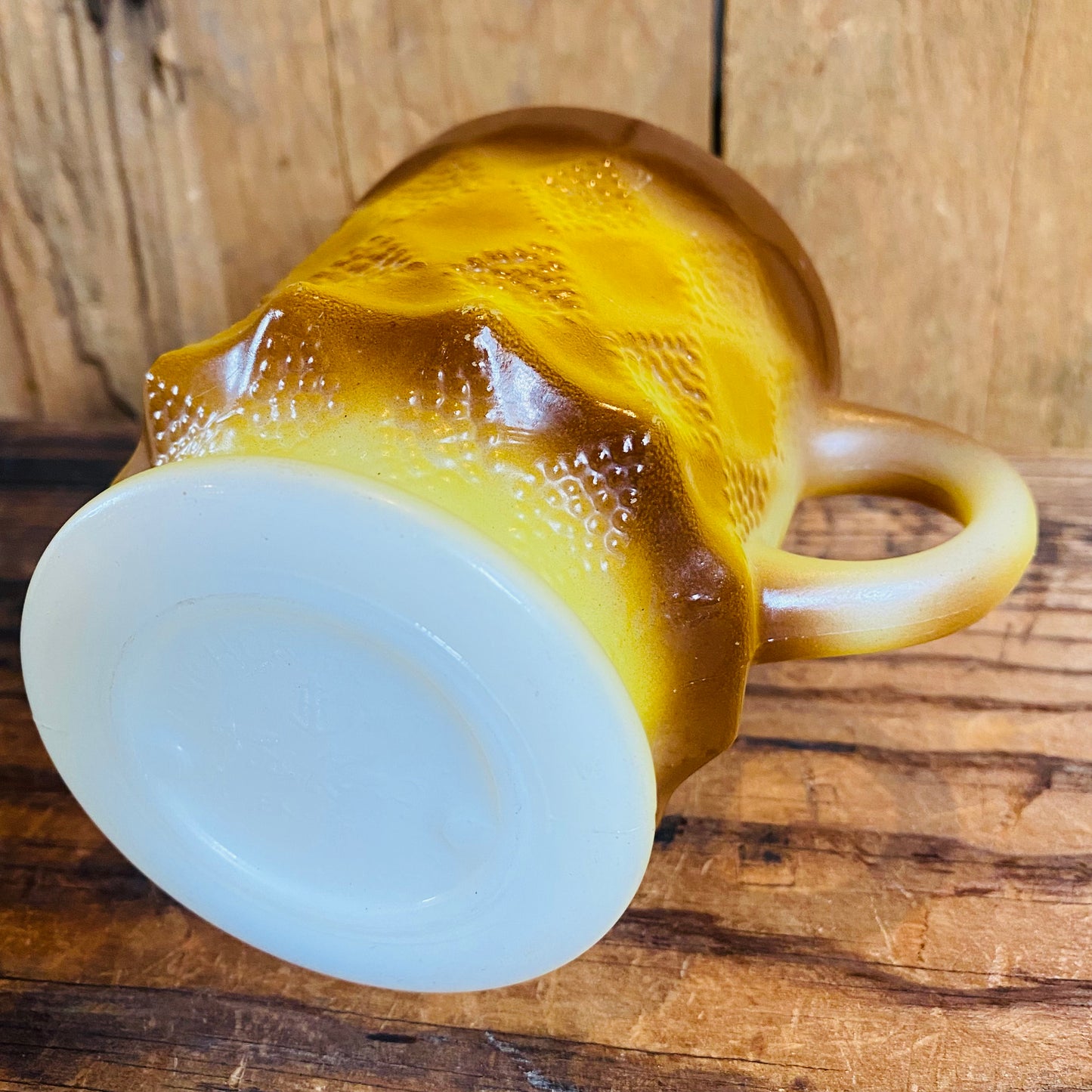 【1970s USA vintage】Fire King キンバリー(イエロー)マグカップ