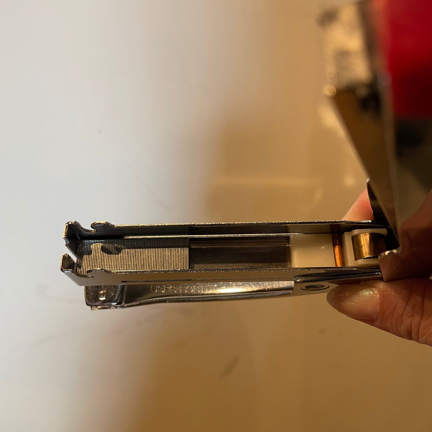 【JAPAN vintage】BOSTITCH B9P ハンドグリップ ステープラー 赤