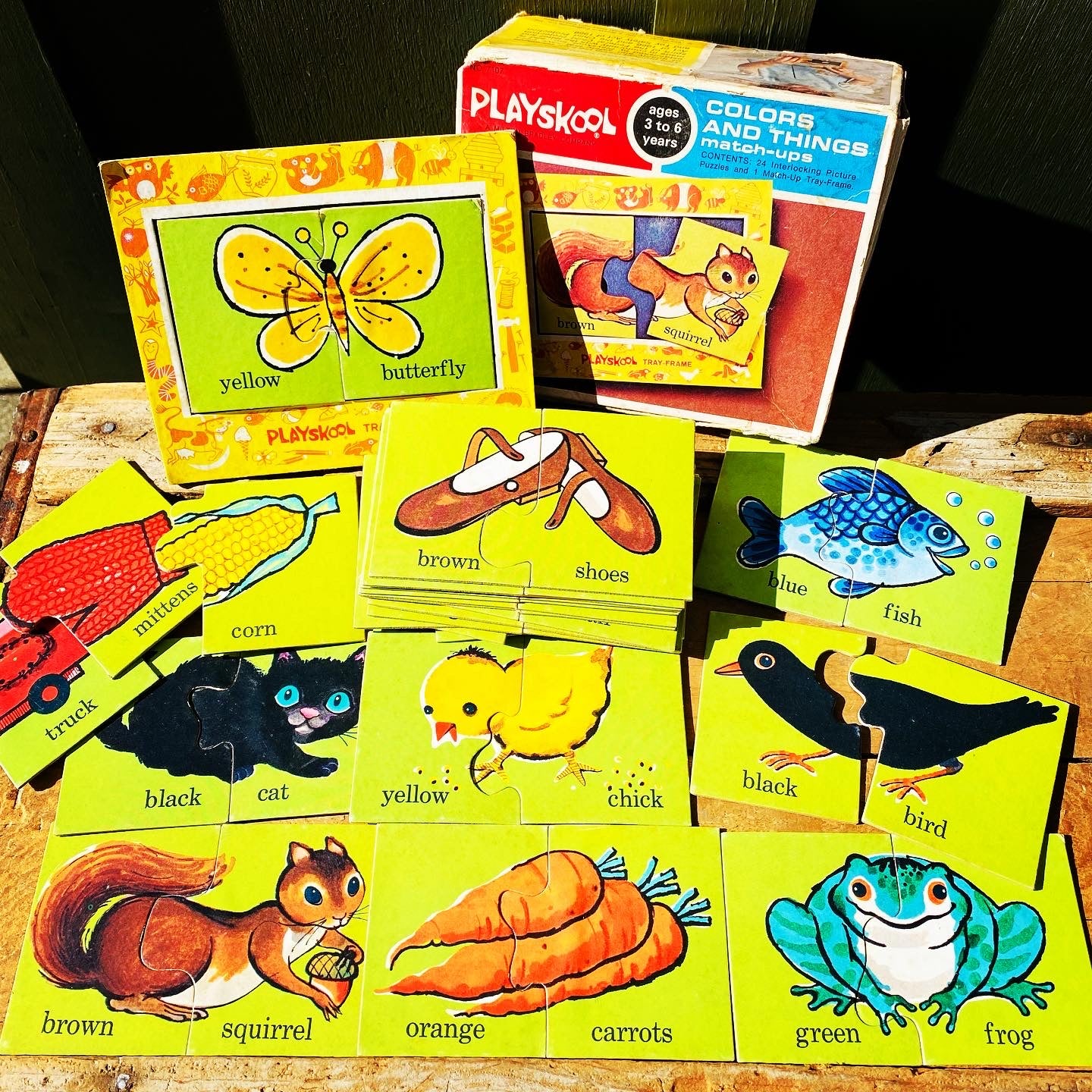 【1972 USA vintage】PLAYSKOOL パズル 知育玩具