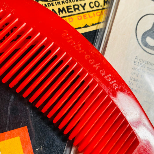 【1970s USA vintage】Unbreakable コーム 赤 レッド