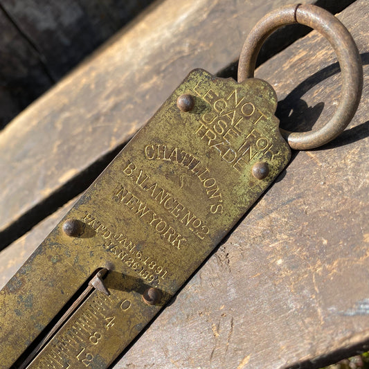 【USA vintage】真鍮 アンティーク ハンギングスケール