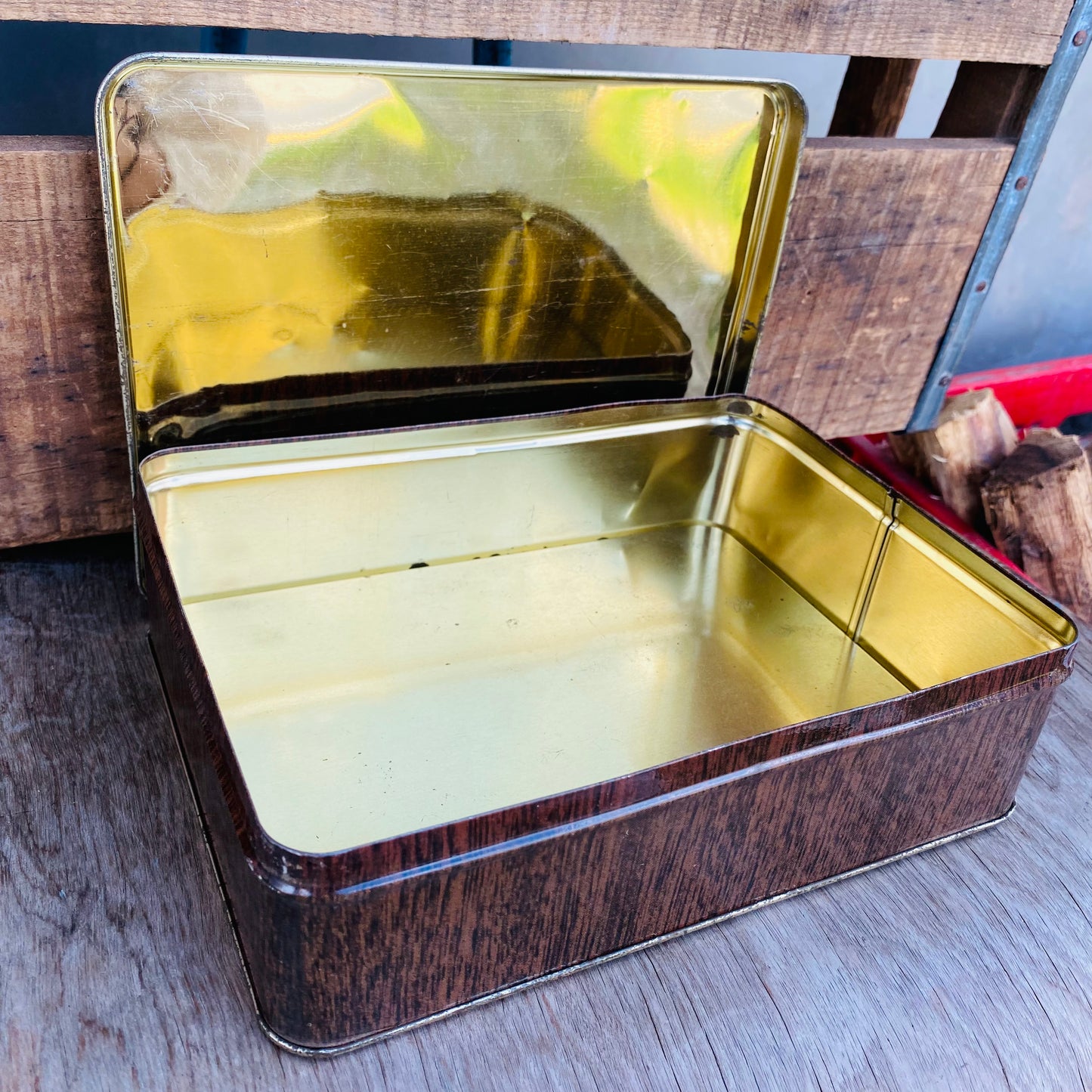 【vintage】TIN缶 馬車 CRACKER BAKERY