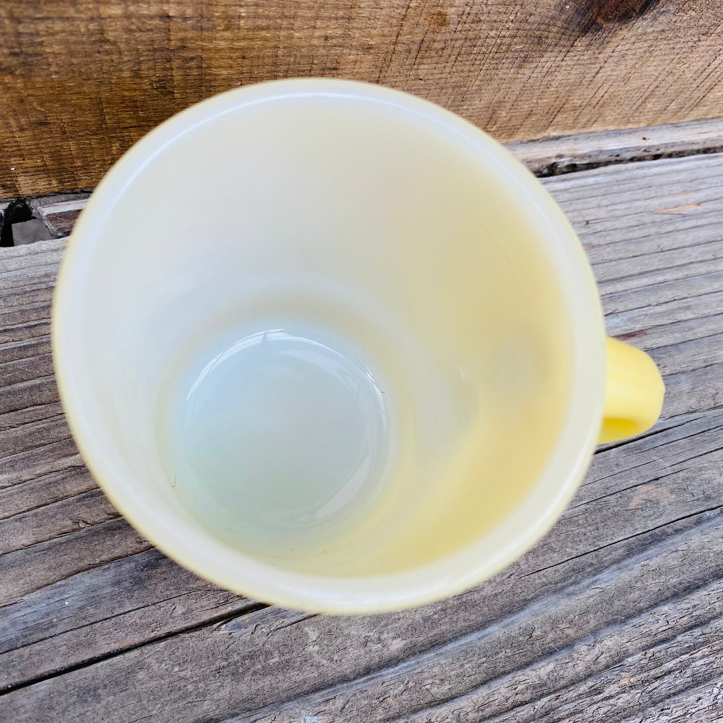 【1960s USA vintage】FIRE KING スタッキングマグ イエロー