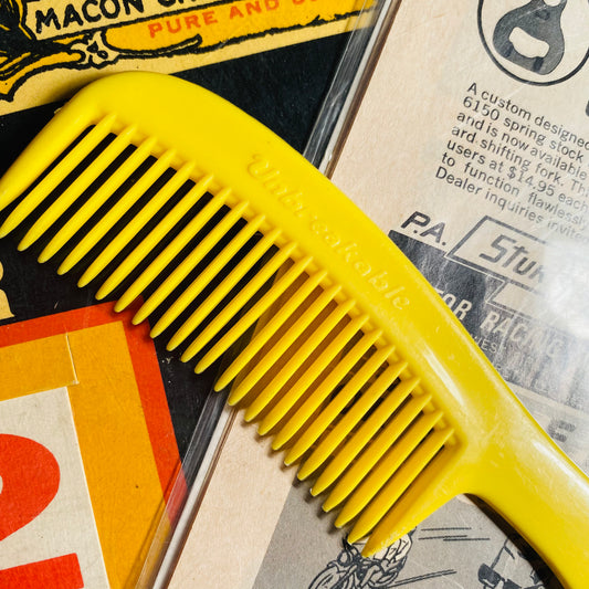 【1970s USA vintage】Unbreakable コーム イエロー