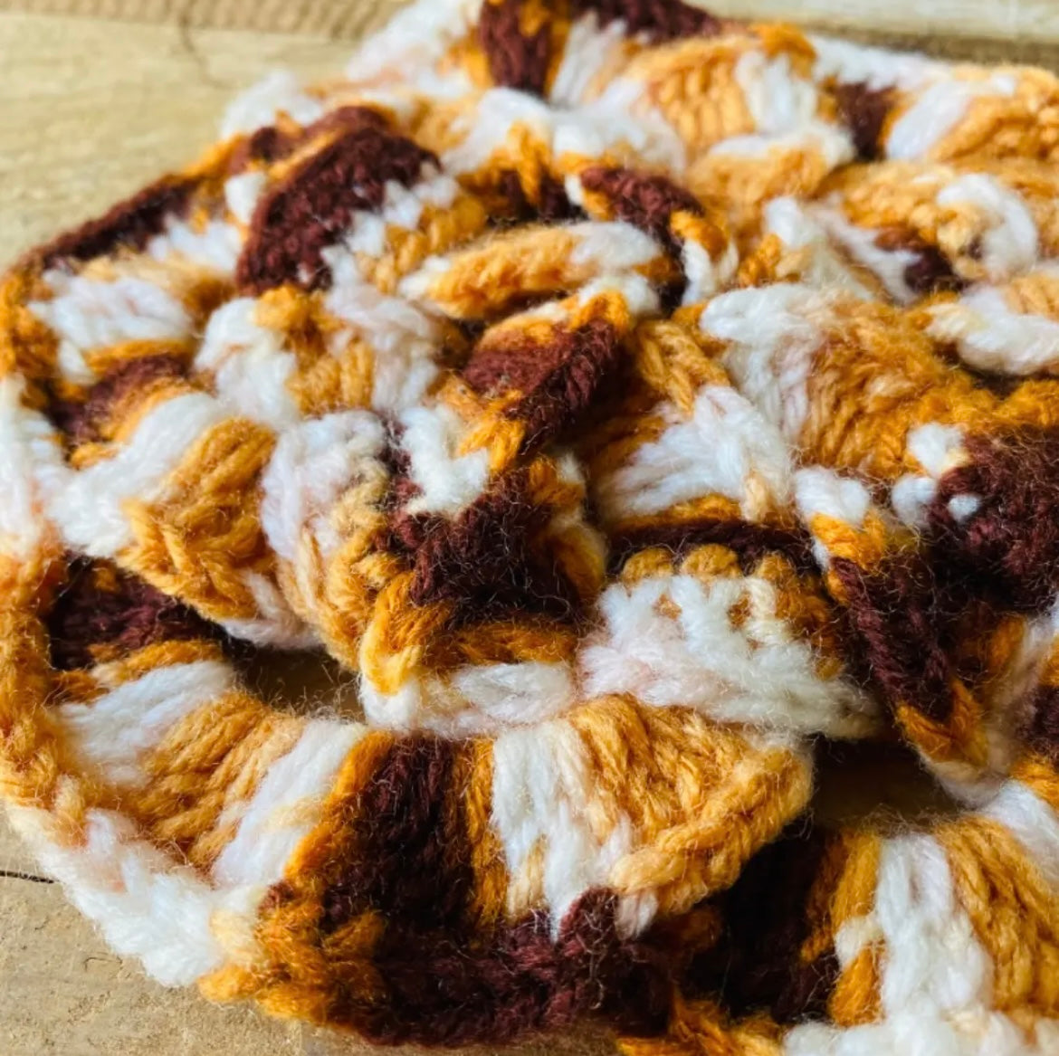 【1970s USA vintage】鍵あみ プランツラグ 鍋敷き 敷物 ⑦