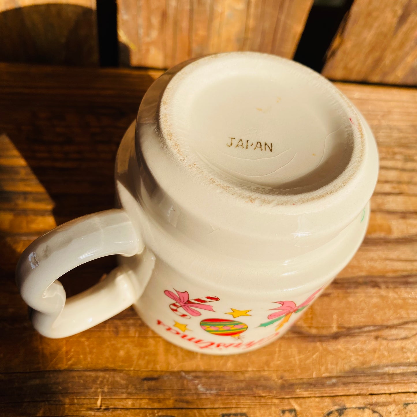 【70s JPN vintage】クリスマスマグカップ キャンドル&オーナメント