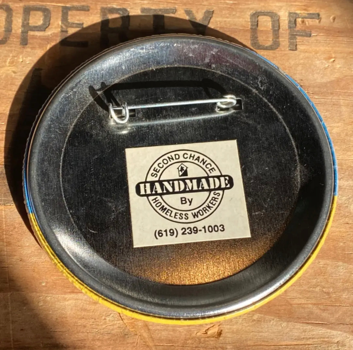 【USA vintage】 缶バッジ サンディエゴ 海