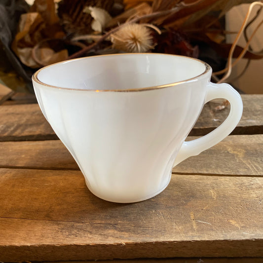 【1960s USA vintage】 FIRE KING ゴールドリム カップ ⑥