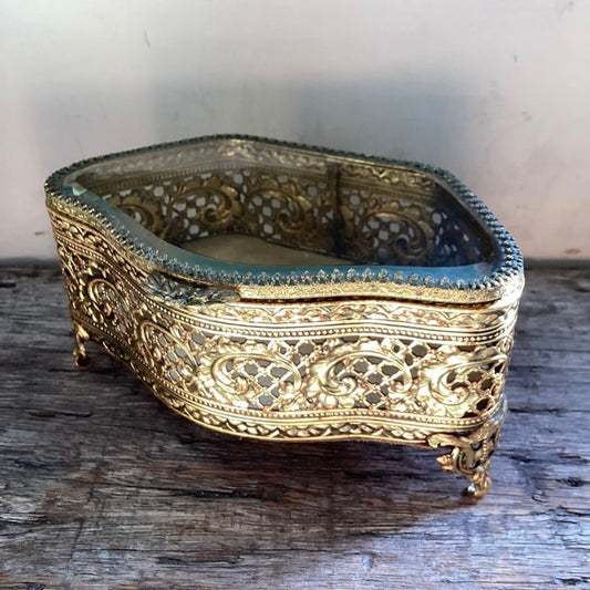 【USA vintage】ジュエリーボックス 宝石箱 小物入れ ビンテージ アンティーク