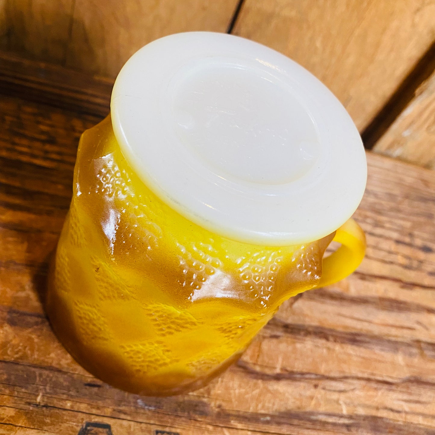【1970s USA vintage】Fire King キンバリー(イエロー)マグカップ