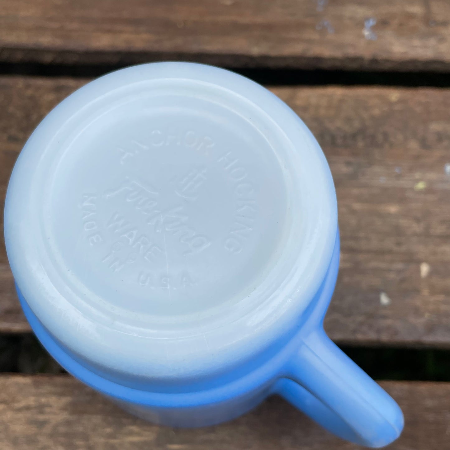 【60’s USA vintage】Fire King スタッキングマグカップ ブルー