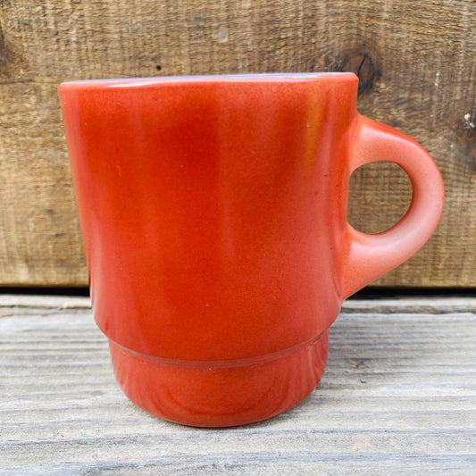 【1960s USA vintage】FIRE KING スタッキングマグ ブラウン