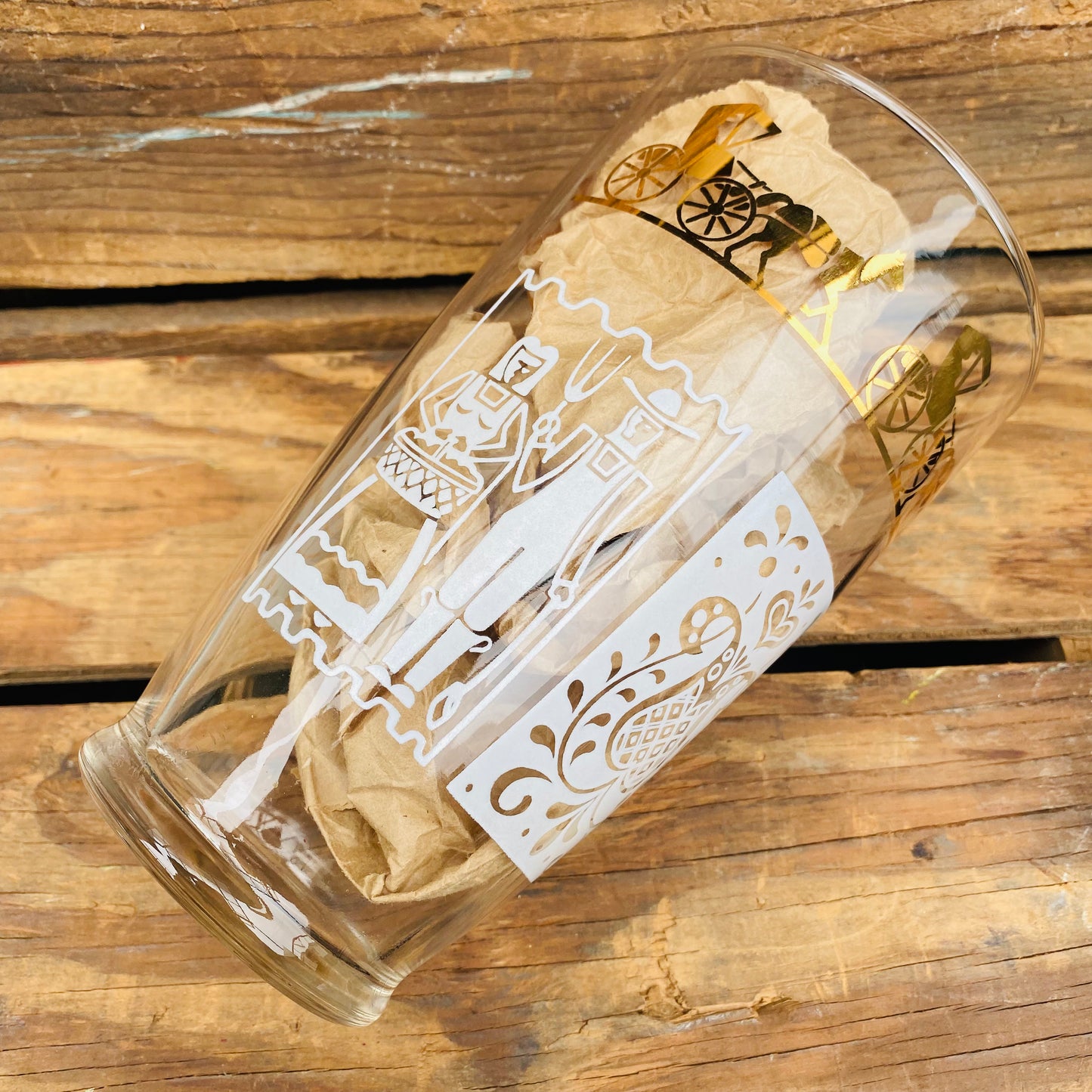 【1960s USA vintage】アーミッシュ ファーマー グラス コップ