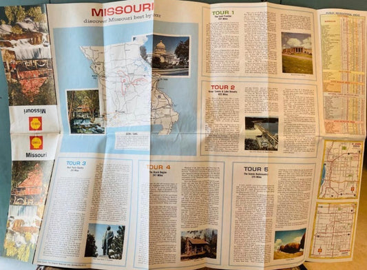 【1966 USA vintage】SHELL Missouri ロードマップ