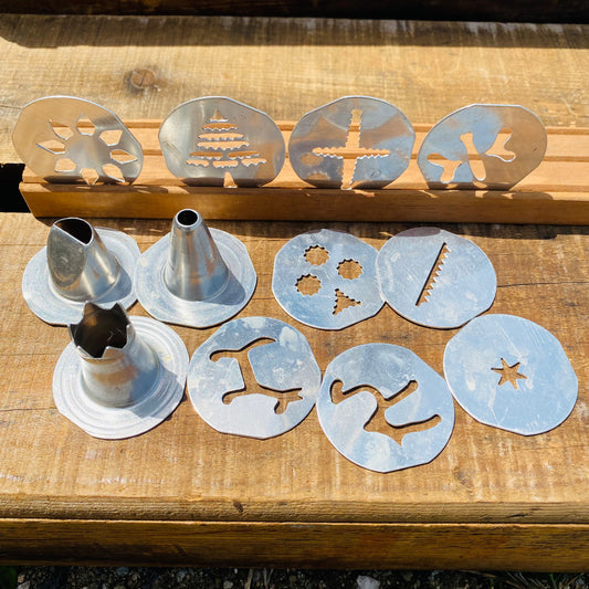 【USA vintage】MIRRO クッキープレス 型 ウッドスタンドセット