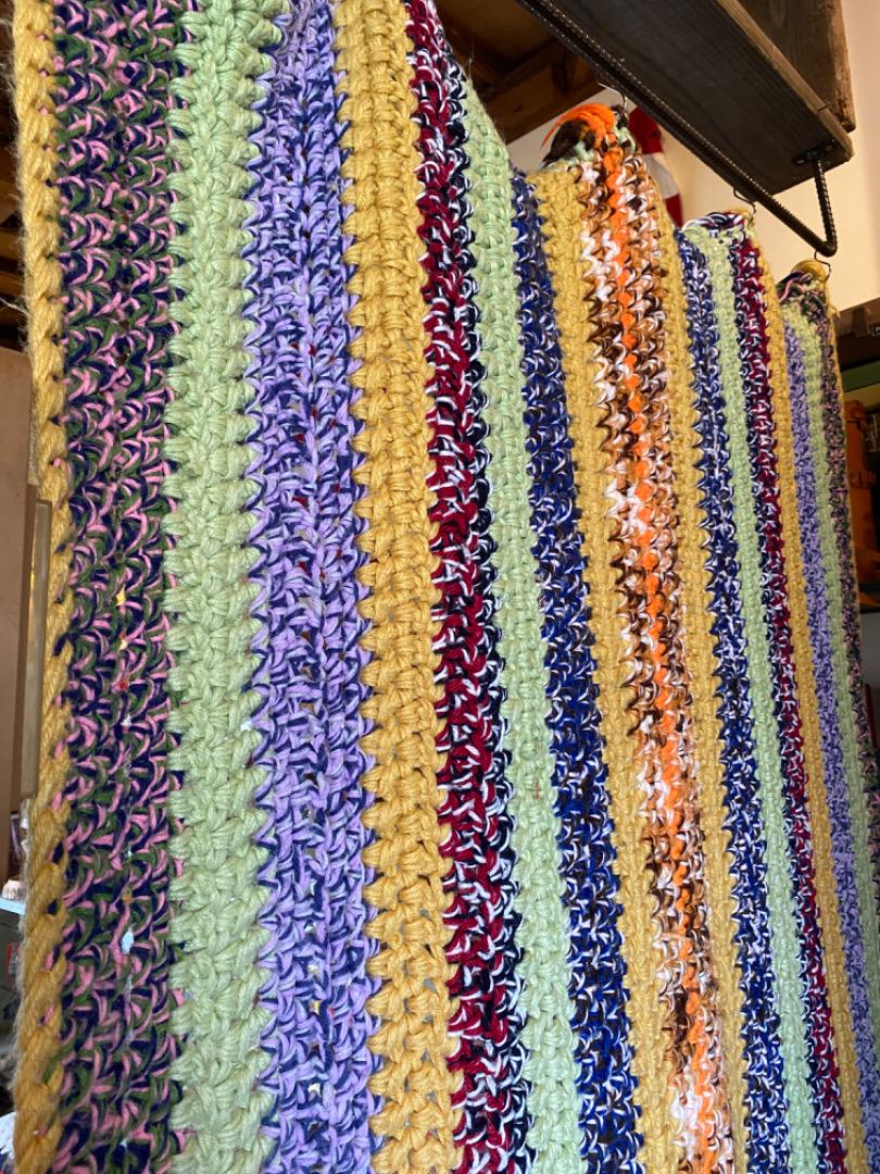 【1970s USA vintage】グラニーブランケット カラフル