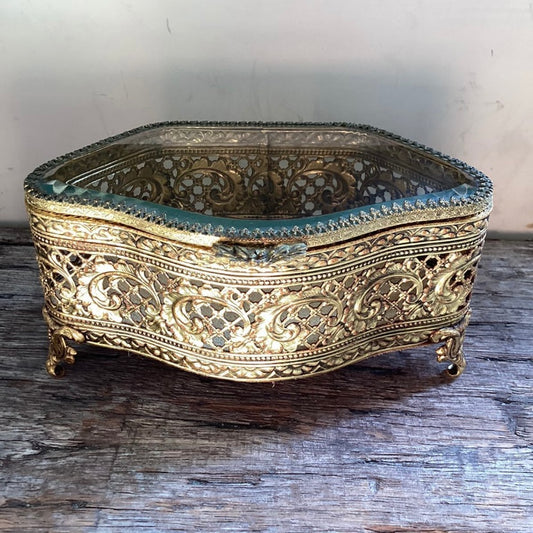 【USA vintage】ジュエリーボックス 宝石箱 小物入れ ビンテージ アンティーク