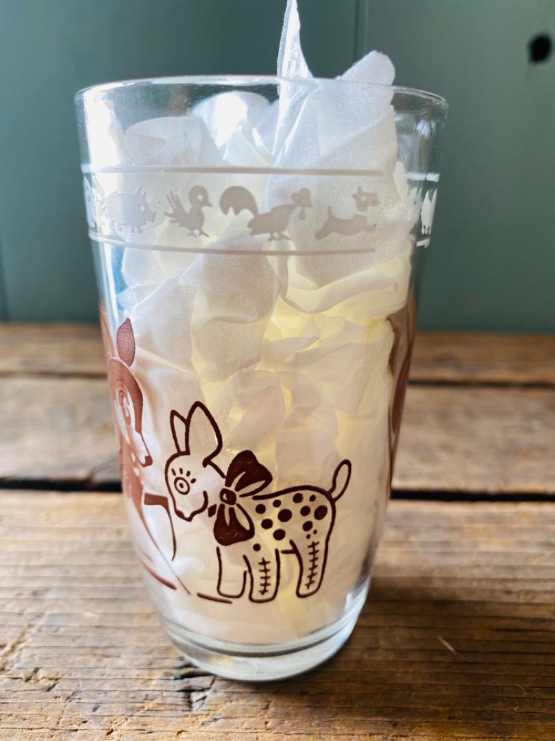 【1950s USA vintage】タンブラー スワンキースウィッグ キディカップ ブラウン